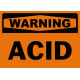 Warning Acid Safety Sign