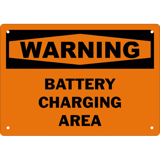 Warning Battery Charging Area Safety Sign