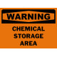 Warning Chemical Storage Area Safety Sign