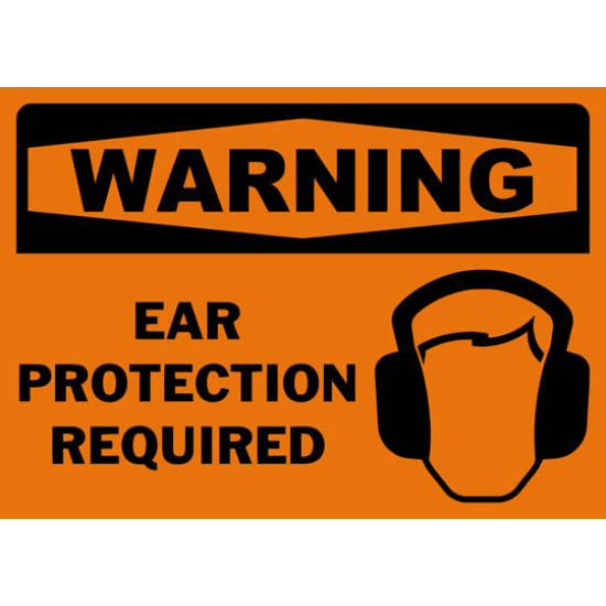 Warning Ear Protection Required Safety Sign