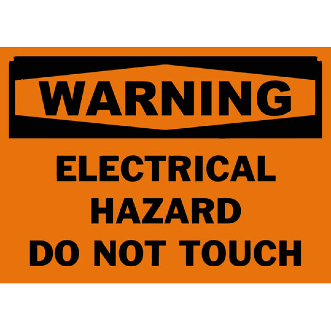 Warning Electrical Hazard Do Not Touch Safety Sign