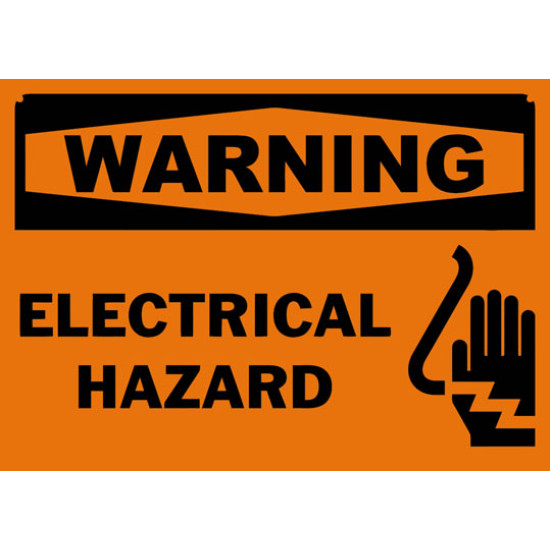 Warning Electrical Hazard Safety Sign