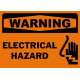 Warning Electrical Hazard Safety Sign
