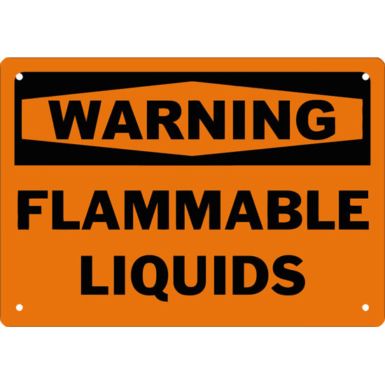 Warning Flammable Liquids Safety Sign