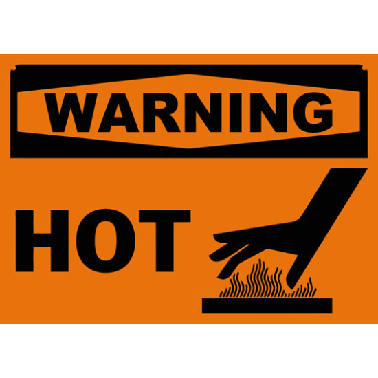 Warning Hot20 Safety Sign