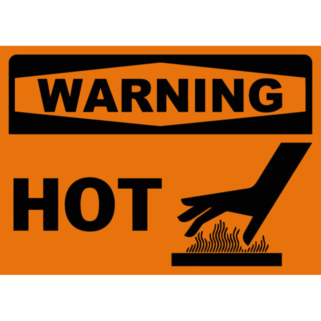 Warning Hot Safety Sign