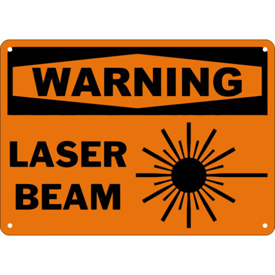 Warning Laser Beam Safety Sign