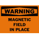 Warning Magnetic Field In Place Safety Sign