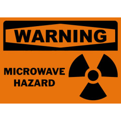 Warning Microwave Hazard Safety Sign