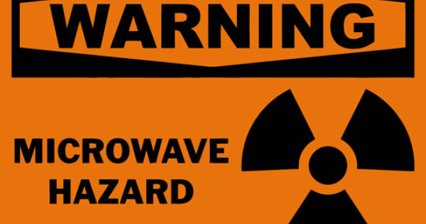 Warning Microwave Hazard Safety Sign