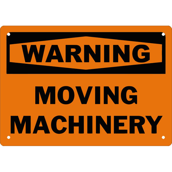 Warning Moving Machinery Safety Sign