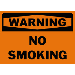 Warning No Smoking Safety Sign