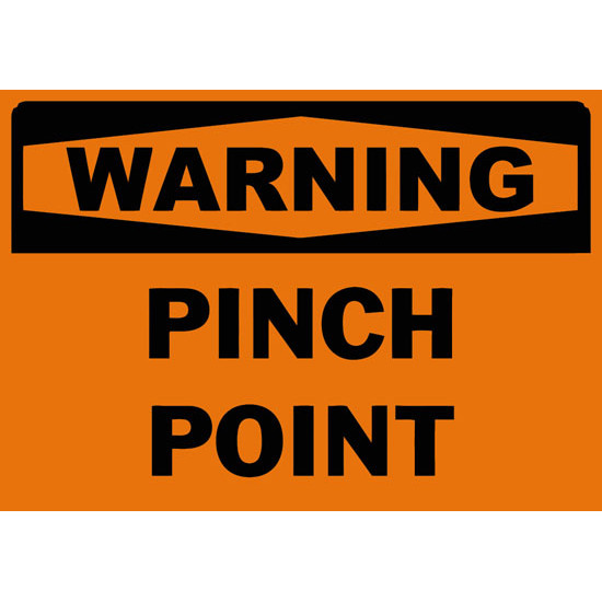 Warning Pinch Point Safety Sign