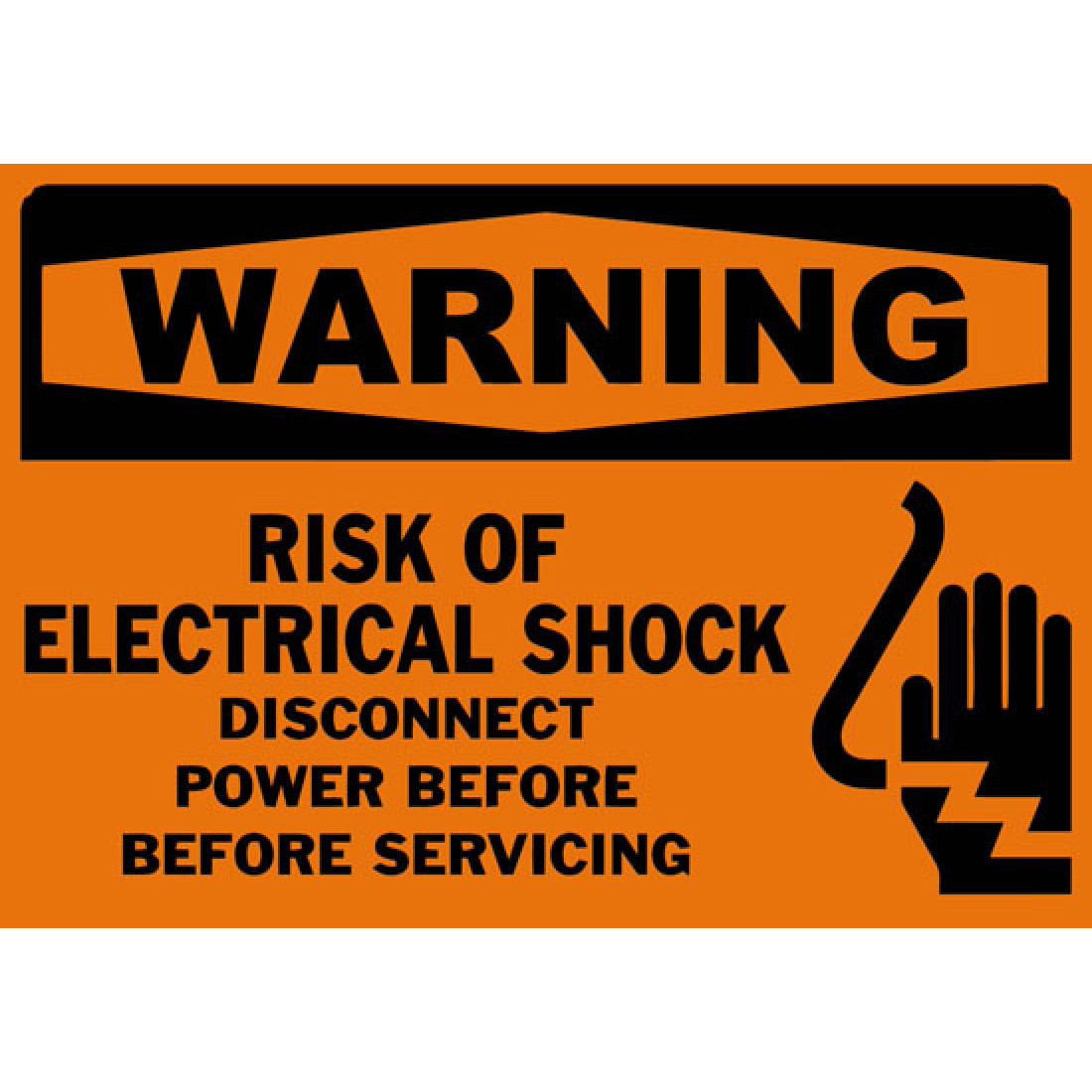 Warning Risk Of Electrical Shock Disconnect Power Before Before