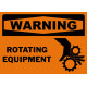 Warning Rotating Equipment Safety Sign