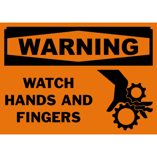 Warning Watch Hands And Fingers Safety Sign