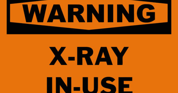 Warning X-Ray In-Use Safety Sign