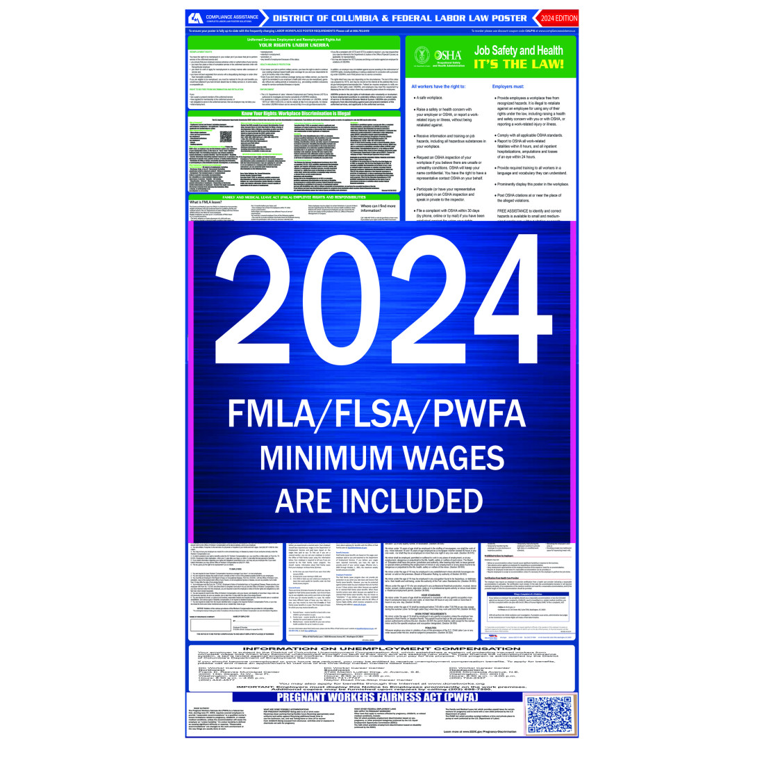 2024 Washington Labor Law Poster AllInOne State, Federal