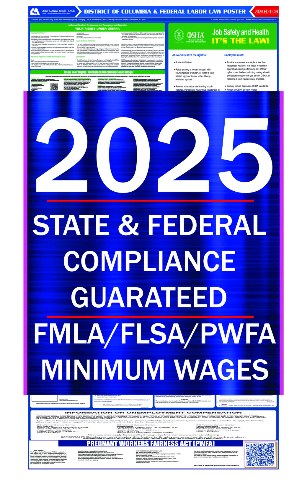2026 Washington Labor Law Poster All In One State Federal 1040x1646h 
