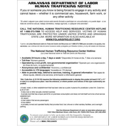 Arkansas Human Trafficking Poster Arkansas Human Trafficking Poster
