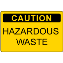 OSHA Caution Sign: Caution - Hazardous Waste 