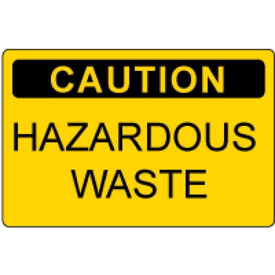 OSHA Safety Sign Caution Hazardous Waste