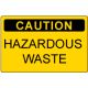 OSHA Caution Sign: Caution - Hazardous Waste 