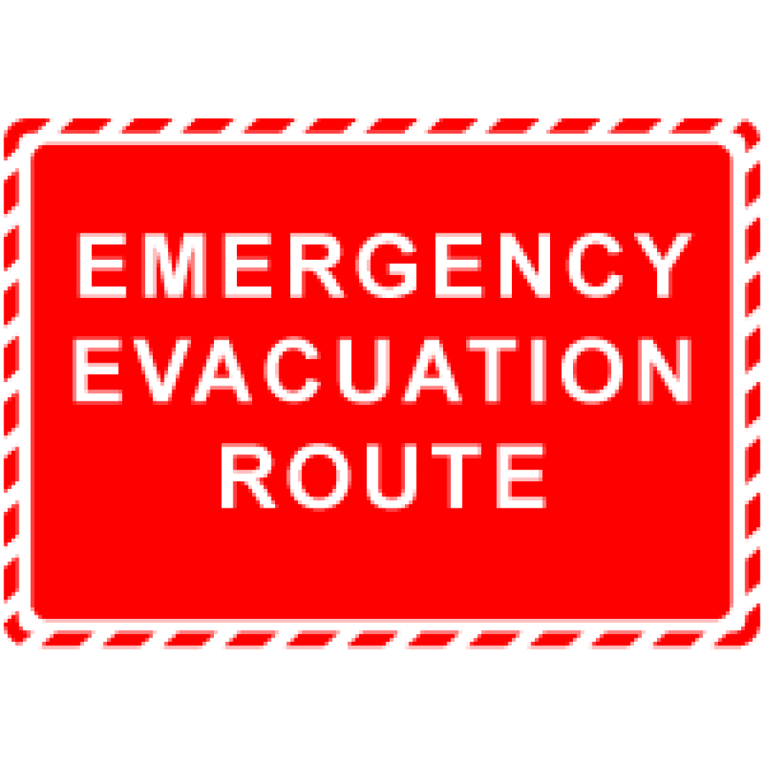 Emergency Evacuation Route Sign