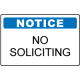 OSHA Notice Sign: No Soliciting