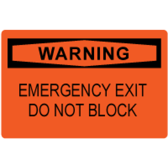 OSHA Safety Sign Warning Emergency Exit Do Not Block