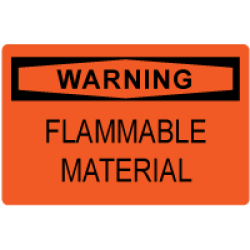 OSHA Safety Sign: Warning - Flammable Material