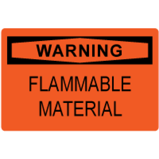 OSHA Safety Sign: Warning - Flammable Material
