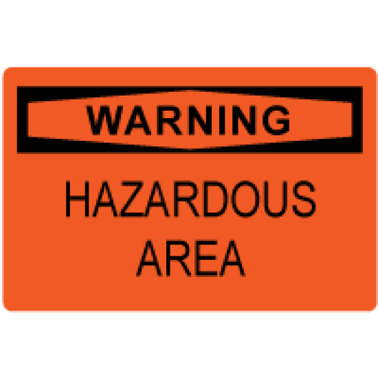 OSHA Safety Sign: Warning - Hazardous Area 