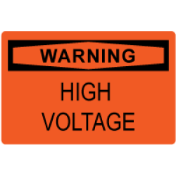 OSHA Safety Sign: Warning - High Voltage
