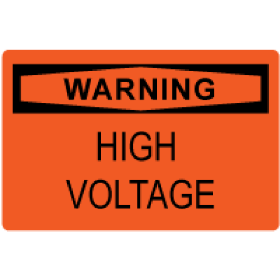 OSHA Safety Sign: Warning - High Voltage