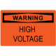 OSHA Safety Sign: Warning - High Voltage