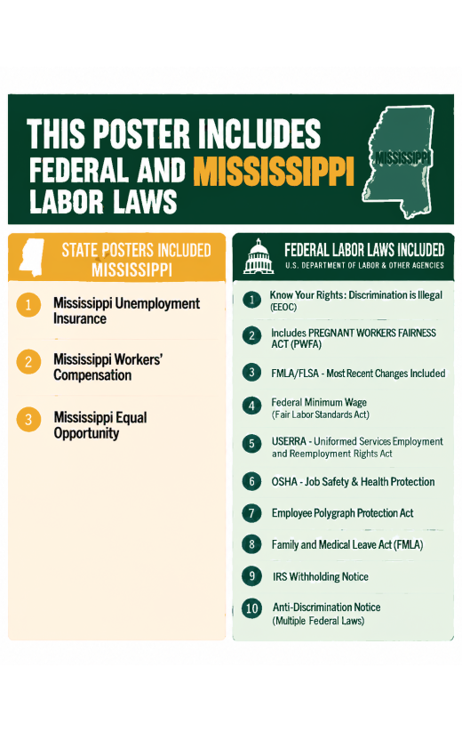 2027 Mississippi Labor Law Poster | State, Federal & OSHA