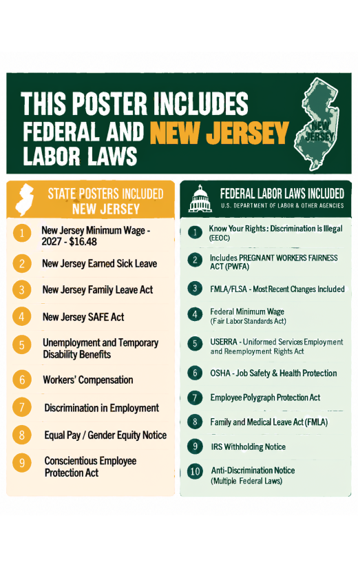 2027 New Jersey Labor Law Poster | State, Federal & OSHA