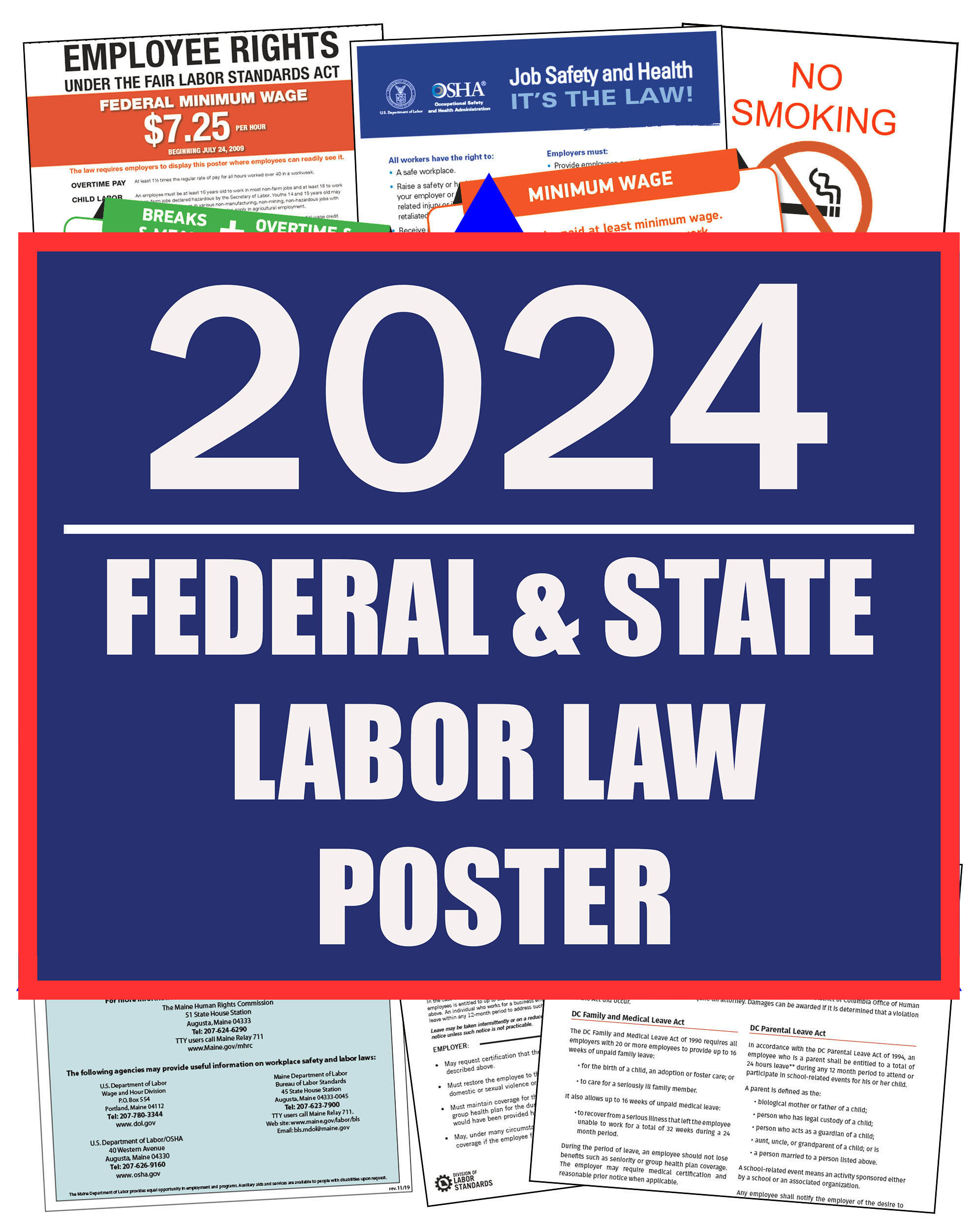 2019 West Virginia WV State & Federal LABOR LAW POSTER workplace compliance 